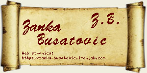 Žanka Bušatović vizit kartica